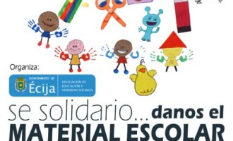 Desde la delegación de educación del Ayuntamiento de Écija se pone en marcha una campaña de recogida de material escolar.