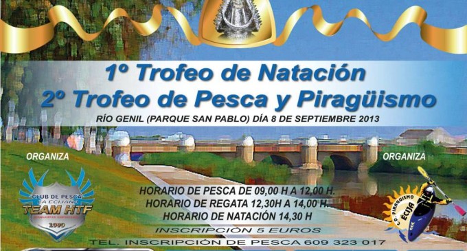 El Club de Piragüismo Écija y el Club de Pesca “Deportiva Ecijana” organizan el 1º Trofeo de Natación y 2º Trofeo de Pesca y Piragüismo en las aguas del Genil