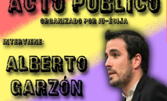 Acto público del Diputado de IU, Alberto Garzón, en Écija