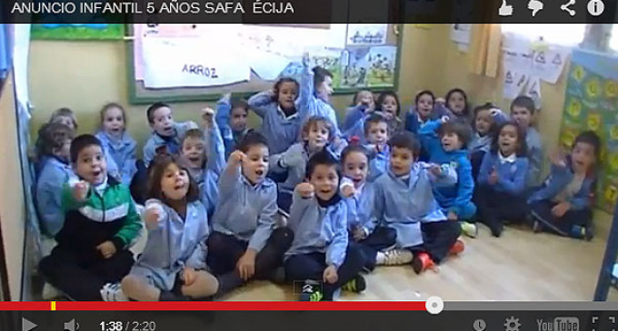 Nace el proyecto “Antena Lápiz” de alumnos de 5 años del Colegio de la SAFA de Écija, con una recogida de alimentos