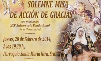 Apertura del 25 aniversario fundacional de la Hermandad Sacramental de la Sagrada Mortaja de Écija