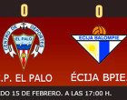 El Écija consigue un méritoso empate frente al Palo.