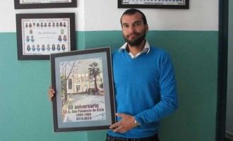 Jerónimo Díaz es el autor del cartel anunciador de los cincuenta aniversarios del instituto San Fulgencio en Écija