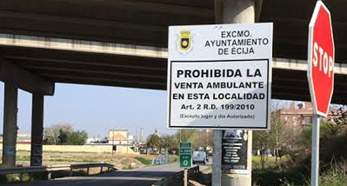 Se intensifica la labor por parte de Seguridad Ciudadana de Écija, en contra de la venta ambulante