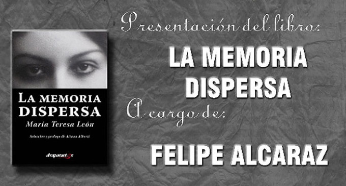 Felipe Alcaraz presentará el libro homenaje a María Teresa León en la sede de IU de Écija