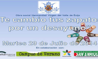 La hermandad de la Virgen del Valle realiza una campaña con el Campamento Campus 2014 de Altamarca e Innova ForOcio de Écija