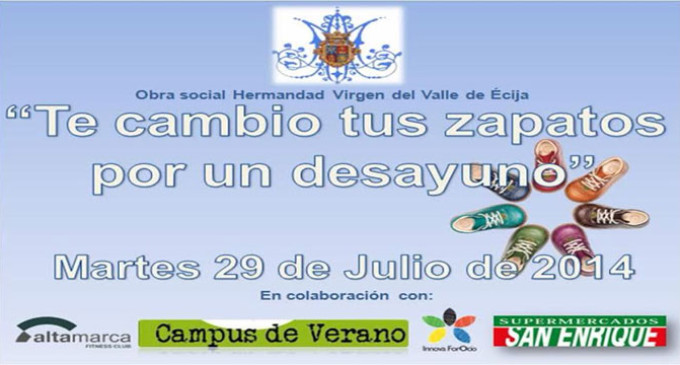 La hermandad de la Virgen del Valle realiza una campaña con el Campamento Campus 2014 de Altamarca e Innova ForOcio de Écija