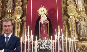 David Asencio es el autor del logotipo del L Aniversario de Maria Santísima de la Amargura.