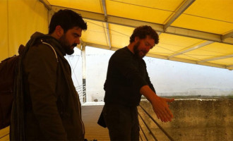 El director de cine de Écija, Jesús Armesto, estuvo rodando un día antes de la destrucción del mosaico de las dos caras.