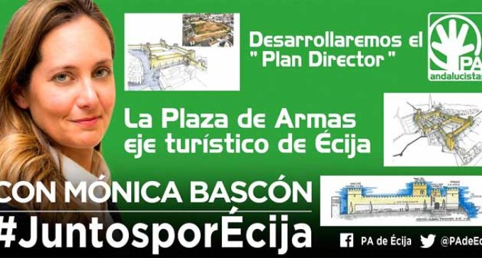 La candidata Mónica Bascón, ha presentado como “proyectos estrella” el relativo a la  Plaza de Armas de Écija