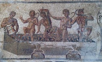 Hallado en Écija un nuevo mosaico romano dedicado a los amores de Zeus