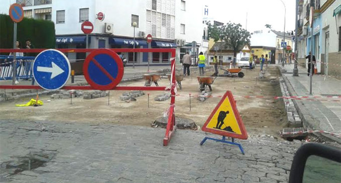 Se comienza el segundo tramo de las obras de pavimentación de la Calle Córdoba de Écija