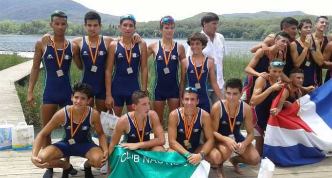 Alfonso Berral Ocaña de Écija, medalla de oro en el campeonato de España de Remo Olímpico y Plata en 8 con Timonel