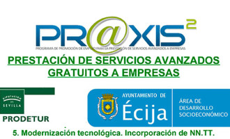 Las empresas profesionales y emprendedoras de Écija se beneficiarán con el Programa Praxis VI