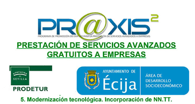 Las empresas profesionales y emprendedoras de Écija se beneficiarán con el Programa Praxis VI