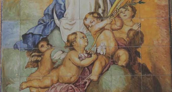 EL AZULEJO DE LA INMACULADA  EN LA  PARROQUIA DE SANTA MARÍA por Juan Méndez Varo