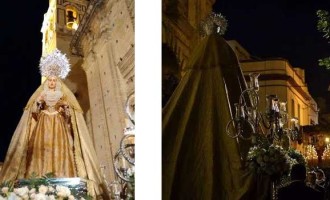 La Virgen de la Alegría brilló en la Noche Mariana y celebró el encuentro con la Virgen de la Concepción
