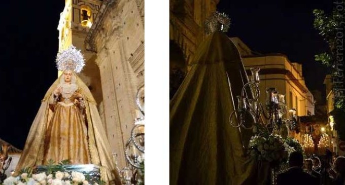 La Virgen de la Alegría brilló en la Noche Mariana y celebró el encuentro con la Virgen de la Concepción