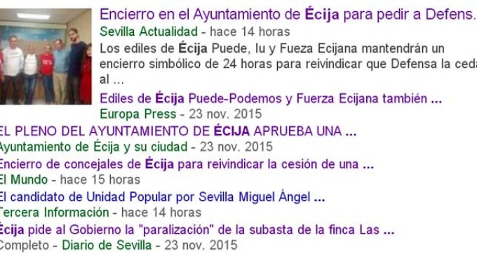 Repercusión en la prensa nacional del encierro de los concejales de Écija