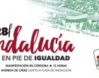 Izquierda Unida de Écija facilita la asistencia a la manifestación en el día de Andalucía en Córdoba.