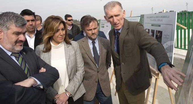 La presidenta de la Junta, Susana Díaz, inaugura en Écija el encauzamiento del arroyo Argamasilla