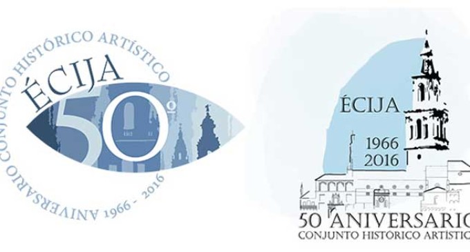 Dos logotipos estarán presentes en la promoción del 50º aniversario de la declaración del Conjunto Histórico Artístico de Écija