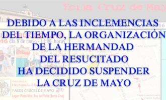 La organización de la Cruz de Mayo decide suspender la Procesión de Pasos