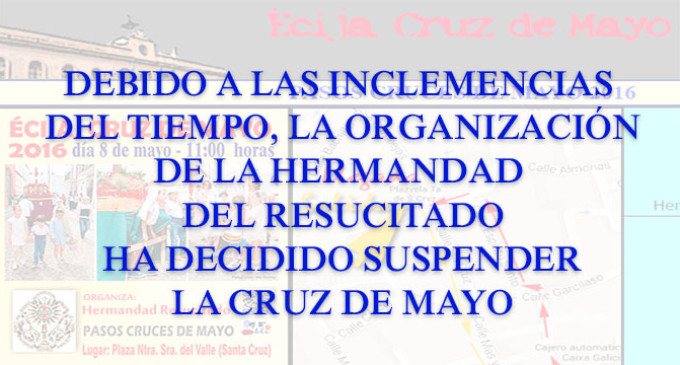 La organización de la Cruz de Mayo decide suspender la Procesión de Pasos