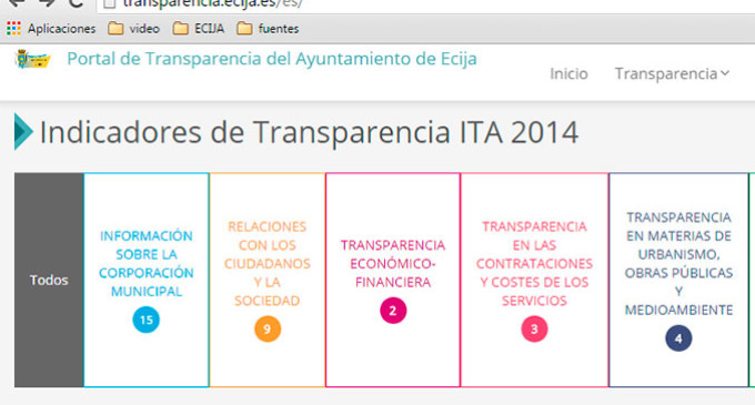 El Ayuntamiento de Écija pone a disposición de los ciudadanos en internet el Portal de la Transparencia
