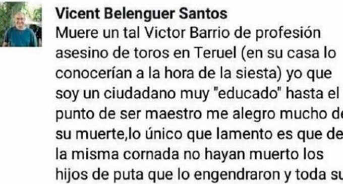 CARTA ABIERTA A VICENT BELENGUER SANTOS por Francisco J. Fernández-Pro