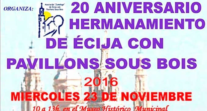 Comienzan los actos del 20 aniversario del hermanamiento entre Écija y Pavillons Sous Bois