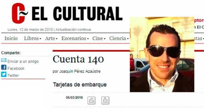 David Rodríguez Rosa de Écija, gana el Concurso de Poesía “Cuenta 140” que organiza la revista EL CULTURAL