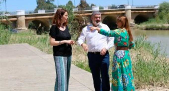 La Secretaria General del PSOE de Sevilla, Verónica Pérez, visita Écija para reivindicar las obras “necesarias” de la Presa de San Calixto