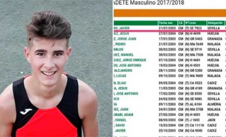 El Atleta de Écija Javier Prieto, ocupa el primer lugar en el Ranking Cadete de Andalucía y extraordinaria particpación de otros deportistas