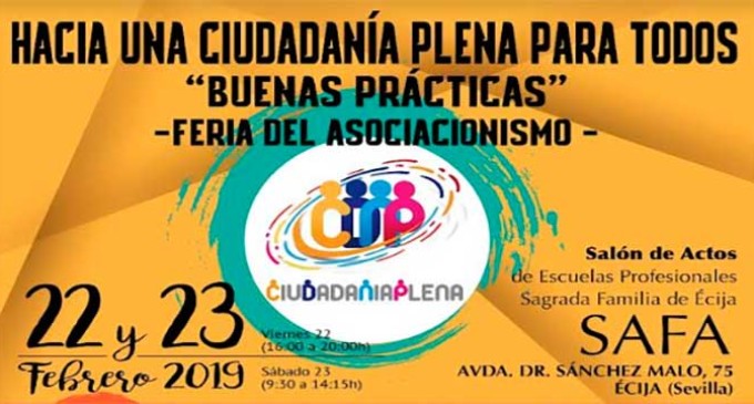 XVI Jornadas en Écija de la Raíz  “HACIA UNA CIUDADANÍA PLENA PARA TODOS”