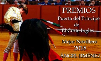 El novillero de Écija, Ángel Jiménez, mejor novillero 2018 de los premios Puerta del Príncipe