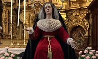 Procesión de traslado, Cultos a María Santísima del Mayor Dolor y V Exaltación a la Vera + Cruz en la Parroquia de San Francisco de Écija