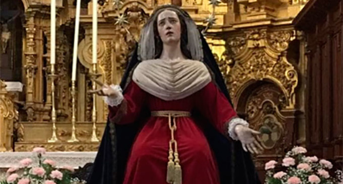 Procesión de traslado, Cultos a María Santísima del Mayor Dolor y V Exaltación a la Vera + Cruz en la Parroquia de San Francisco de Écija