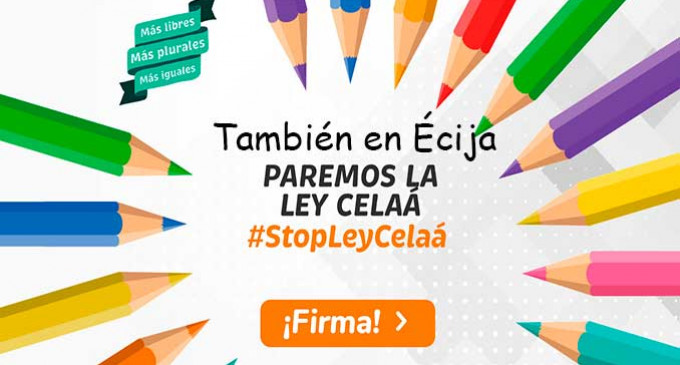 También en Écija, Inspectores de Educación y Centros Concertados contra la Ley Celáa de Educación (LOMLOE). Se pide el apoyo con firmas