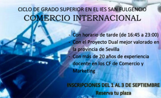 El I.E.S. San Fulgencio de Écija, oferta por segundo año consecutivo el Ciclo Superior de Comercio Internacional