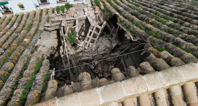 Se derrumba parte de la Cubierta del Convento de la Merced de Écija