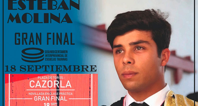 El novillero de Écija, Esteban Molina, en la final del Segundo Certamen Interprovincial de Escuelas Taurinas