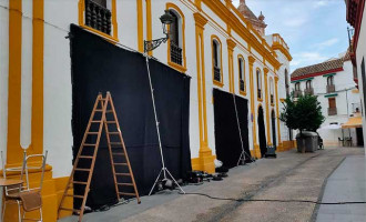 Grabación de escenas de una película del Director Alejandro Marín, en el Casino de Artesanos de Écija