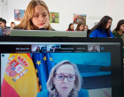 Alumnas de Bachillerato de las Escuelas Profesionales SA.FA. de Écija han entrevistado a la Ministra de Economía, Nadia Calviño (Tweet de la ministra)